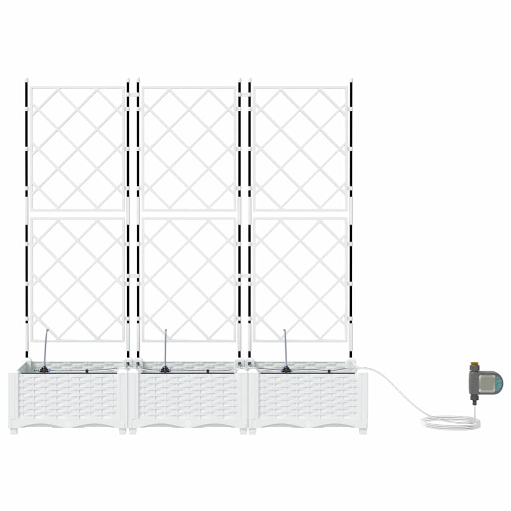 Garten-Pflanzgefäß 4 Stk. Braun 160 x 40 x 22 cm PP