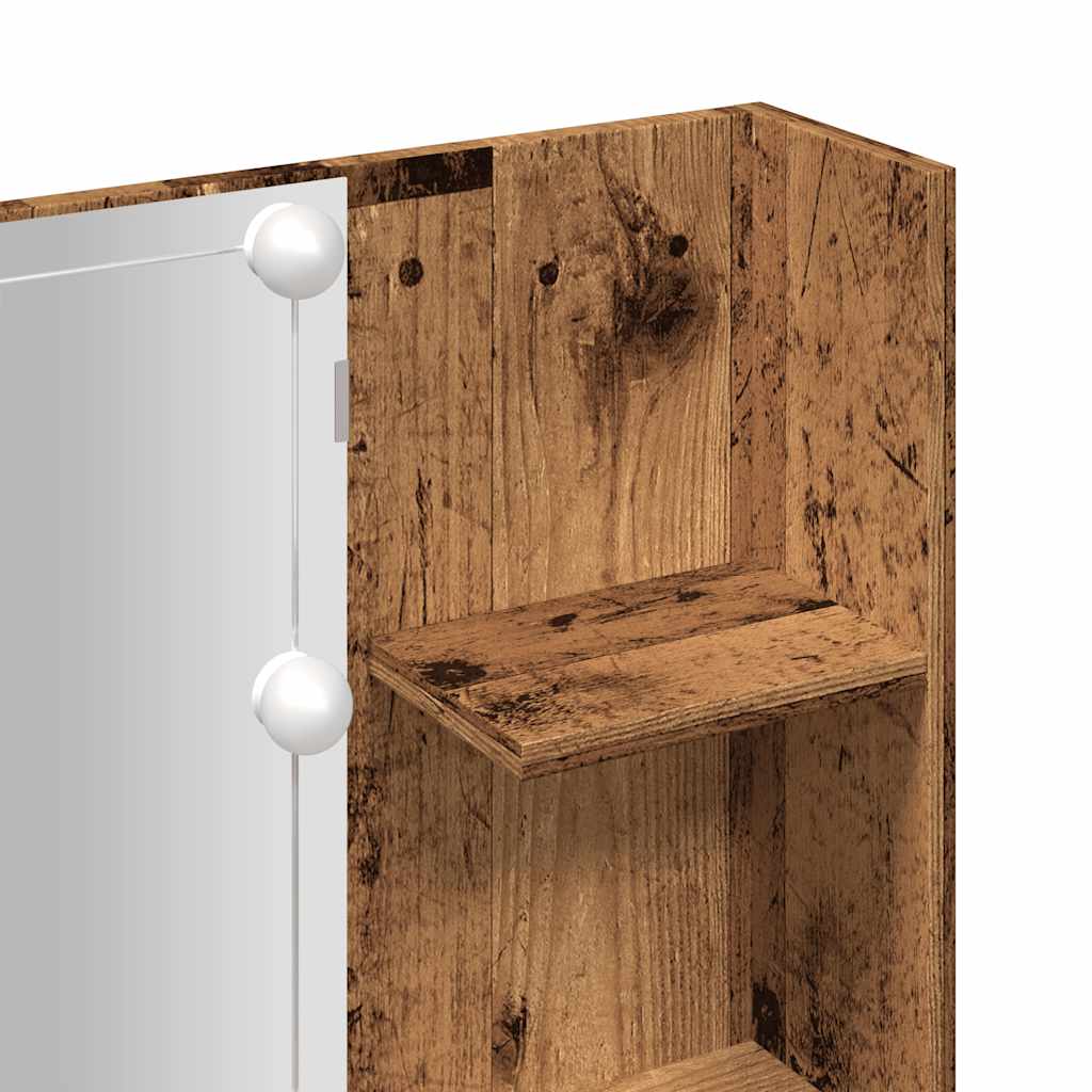 Schminktisch mit LED Weiß 60x40x140 cm