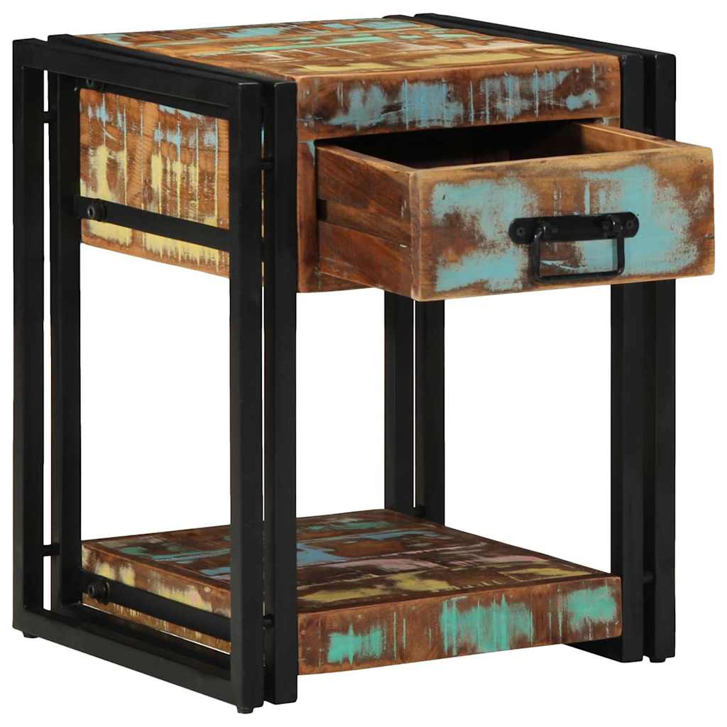 Nachttisch 40 x 35 x 50 cm Massives upgecyceltes Holz