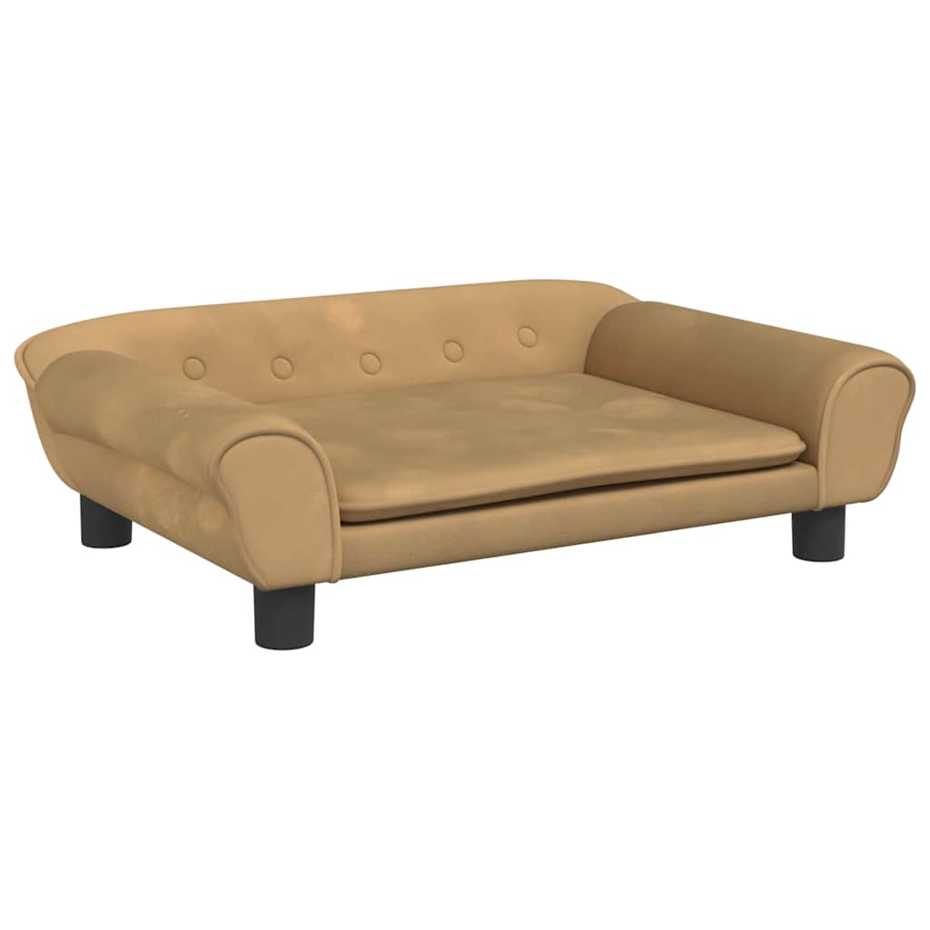 Kindersofa Blau 100x50x26 cm Samt