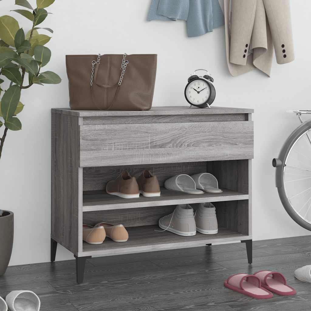 Schuhregal Weiß 70x36x60 cm Holzwerkstoff