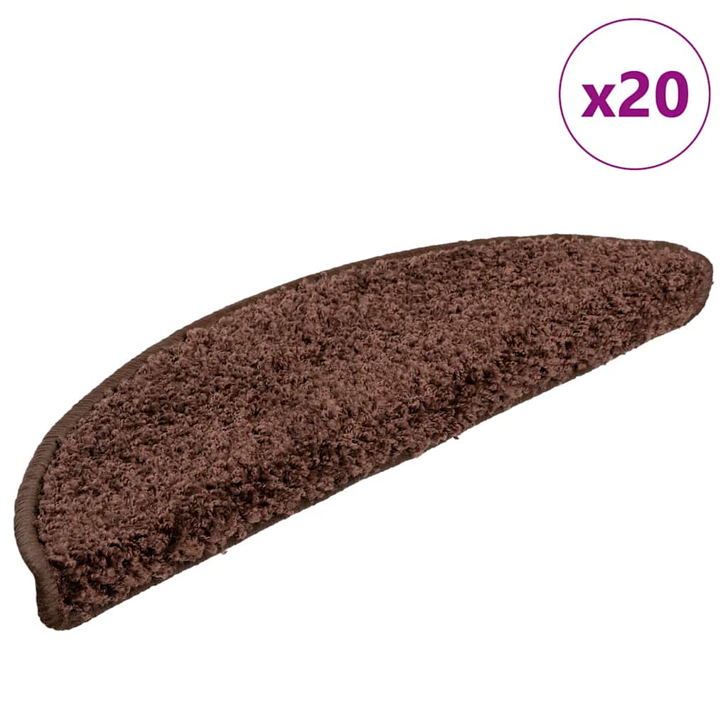 Stufenmatten 15 Stk. 56x17x3 cm Grau Halbrund