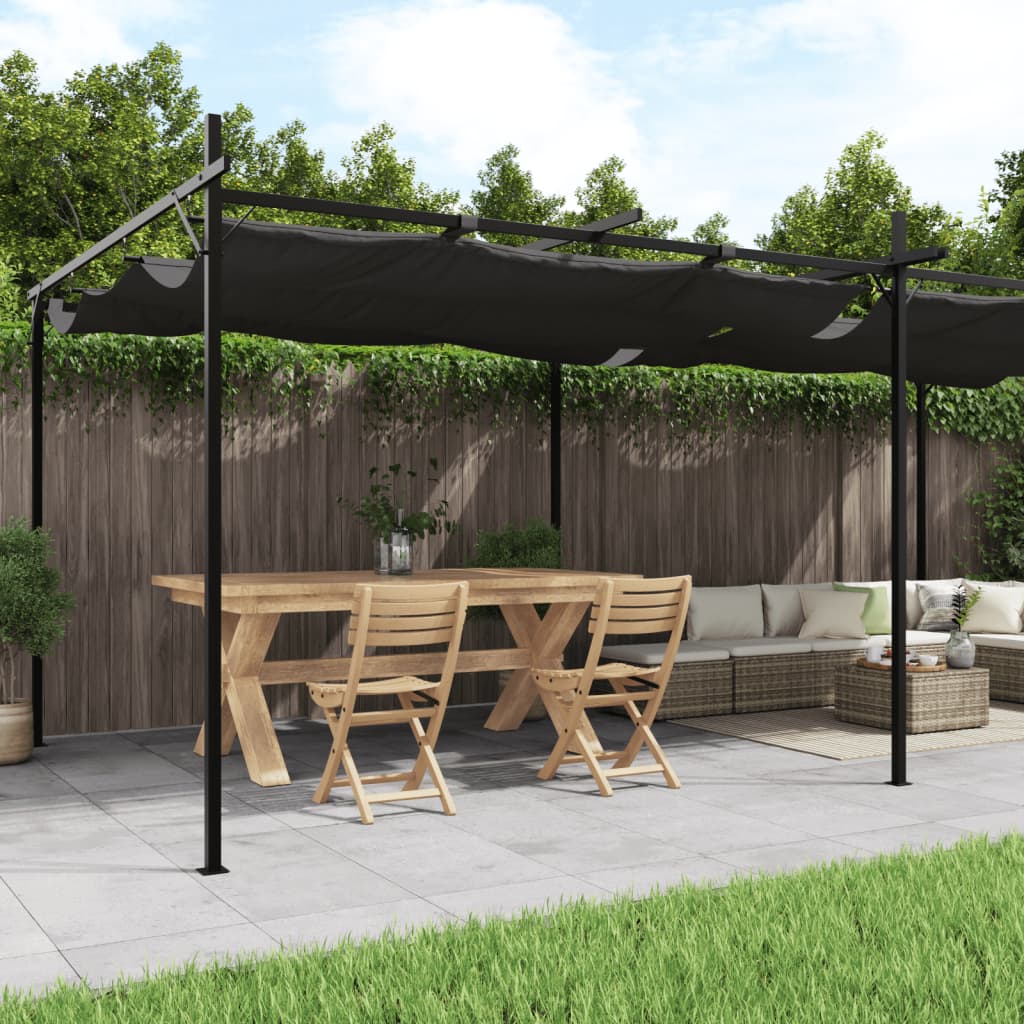 Pergola mit Schiebedach Creme 295x292x230 cm