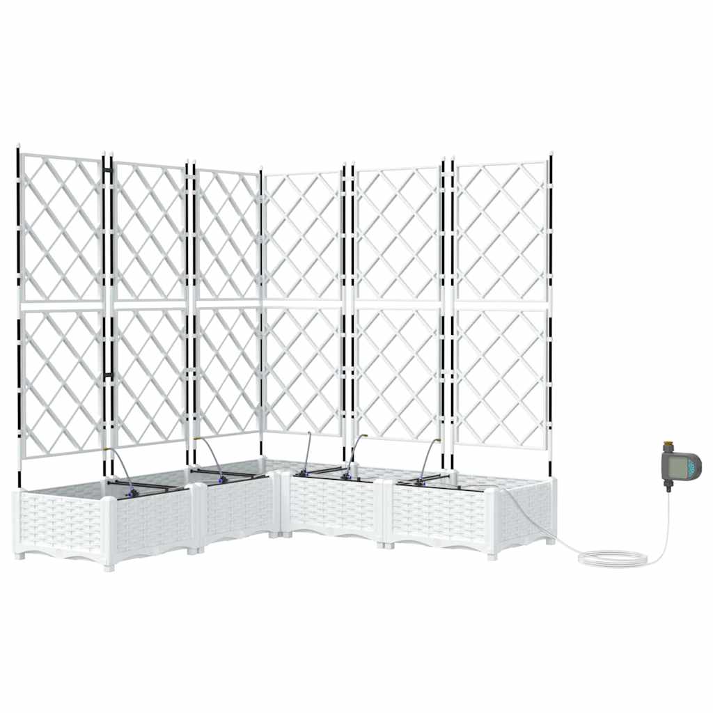 Garten-Pflanzgefäß 4 Stk. Braun 160 x 40 x 22 cm PP