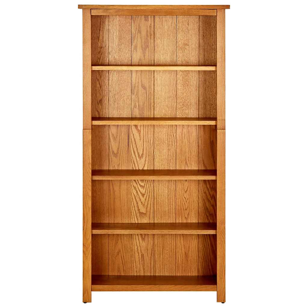 Bücherregal 3 Fächer 70x22,5x82 cm Massivholz Eiche