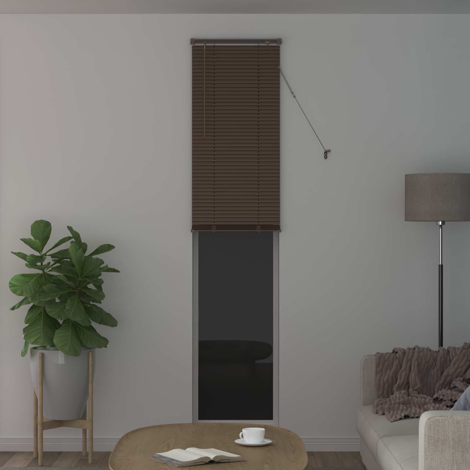 Jalousie Silber Grau 150 x 40 cm 25 mm PVC