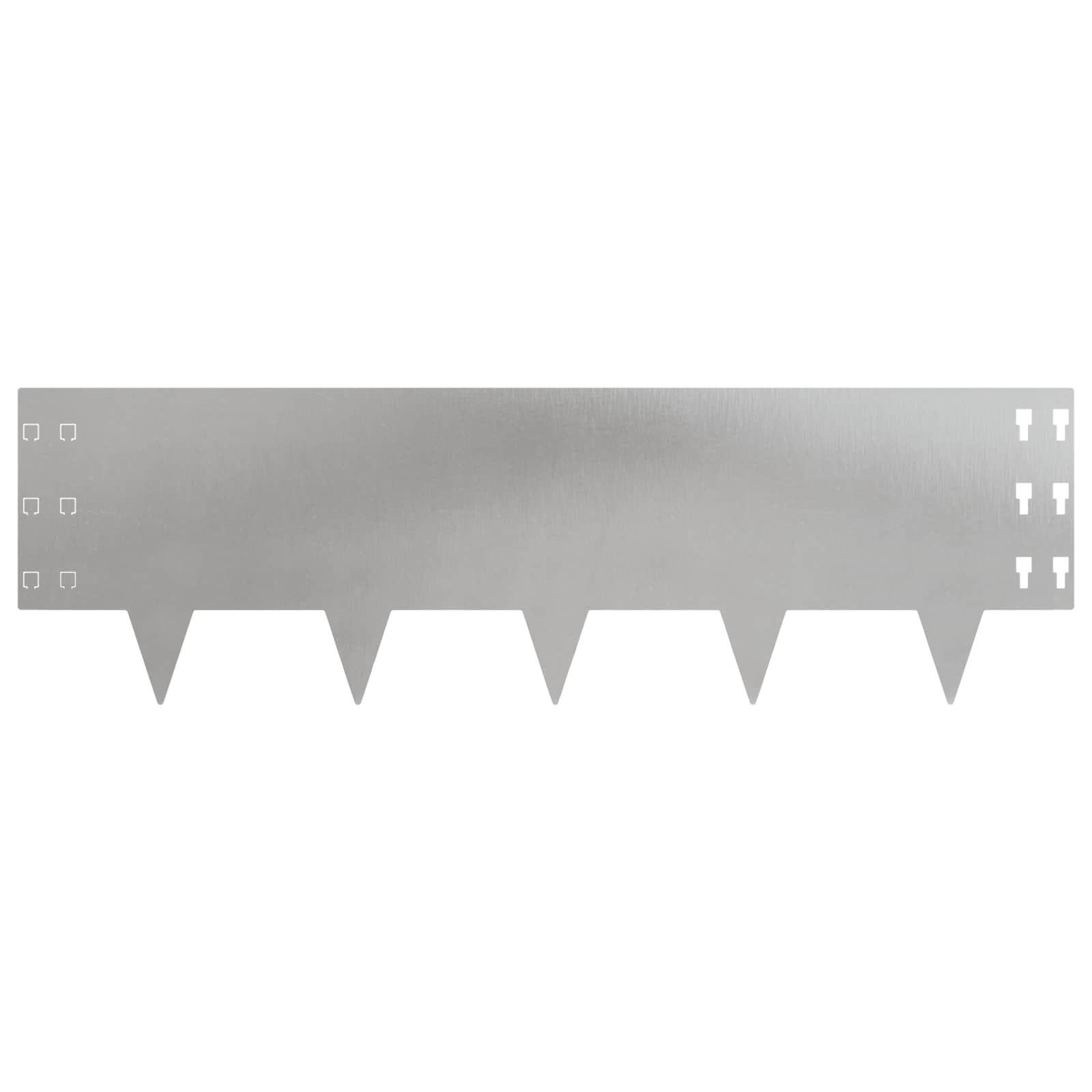 Raseneinfassung 10 pcs 100 x 12 cm Stahl Schwarz
