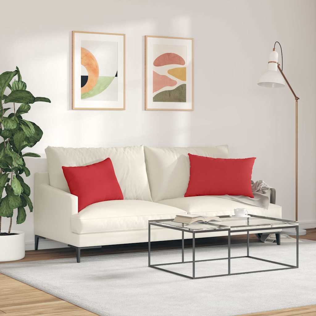 Sofakissen 2 pcs Hellgrau 50 x 30 cm Stoff