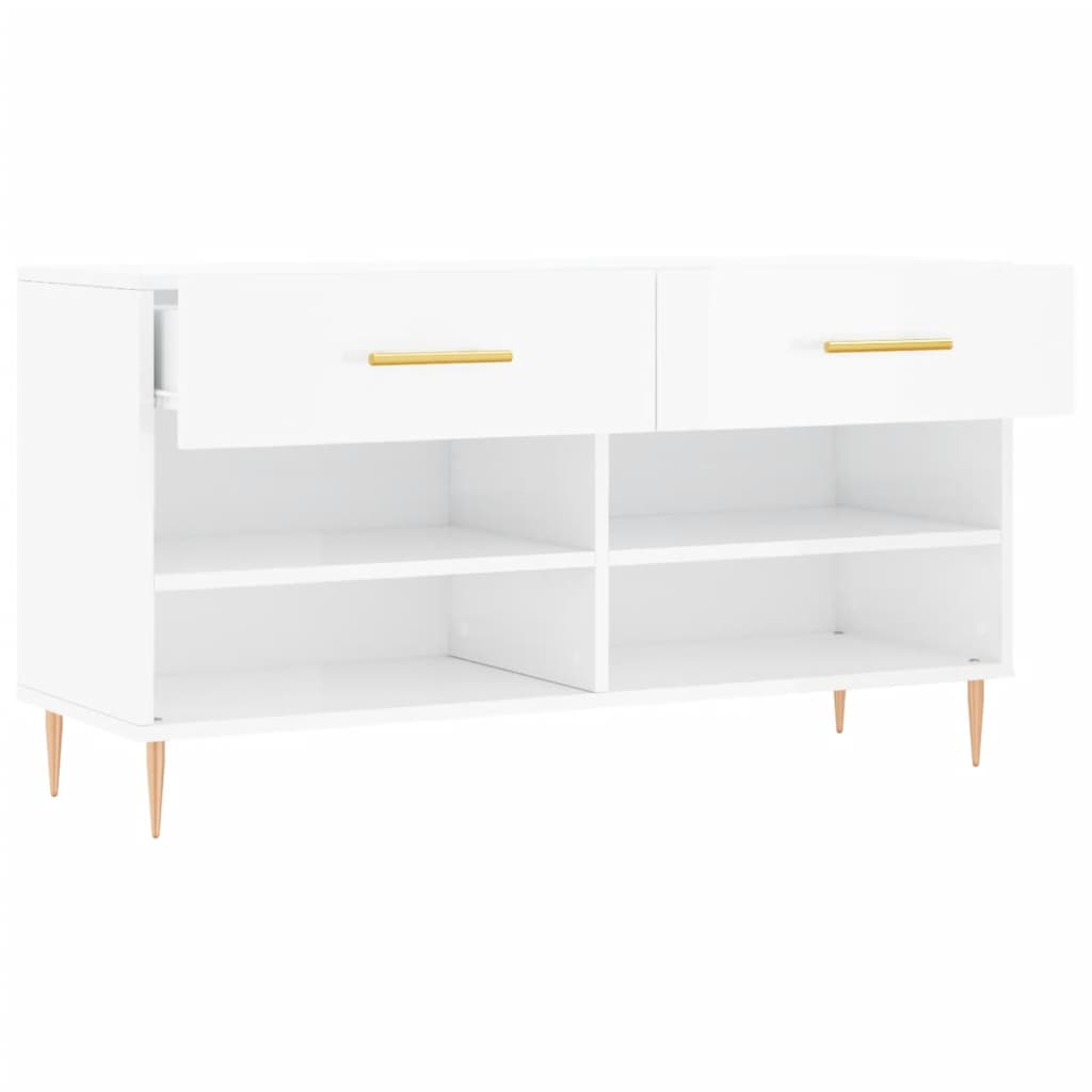Schuhbank Weiß 102x35x55 cm Holzwerkstoff