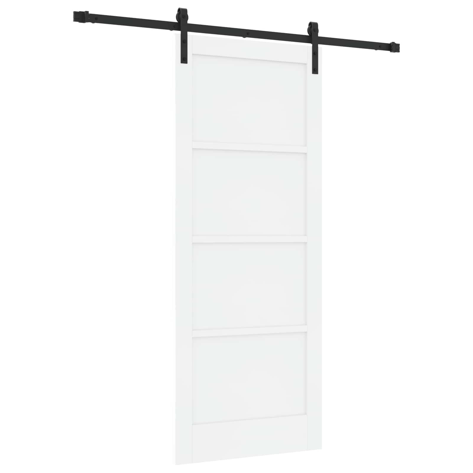 Schiebetür Natürlich und Schwarz 61 x 198,5 cm