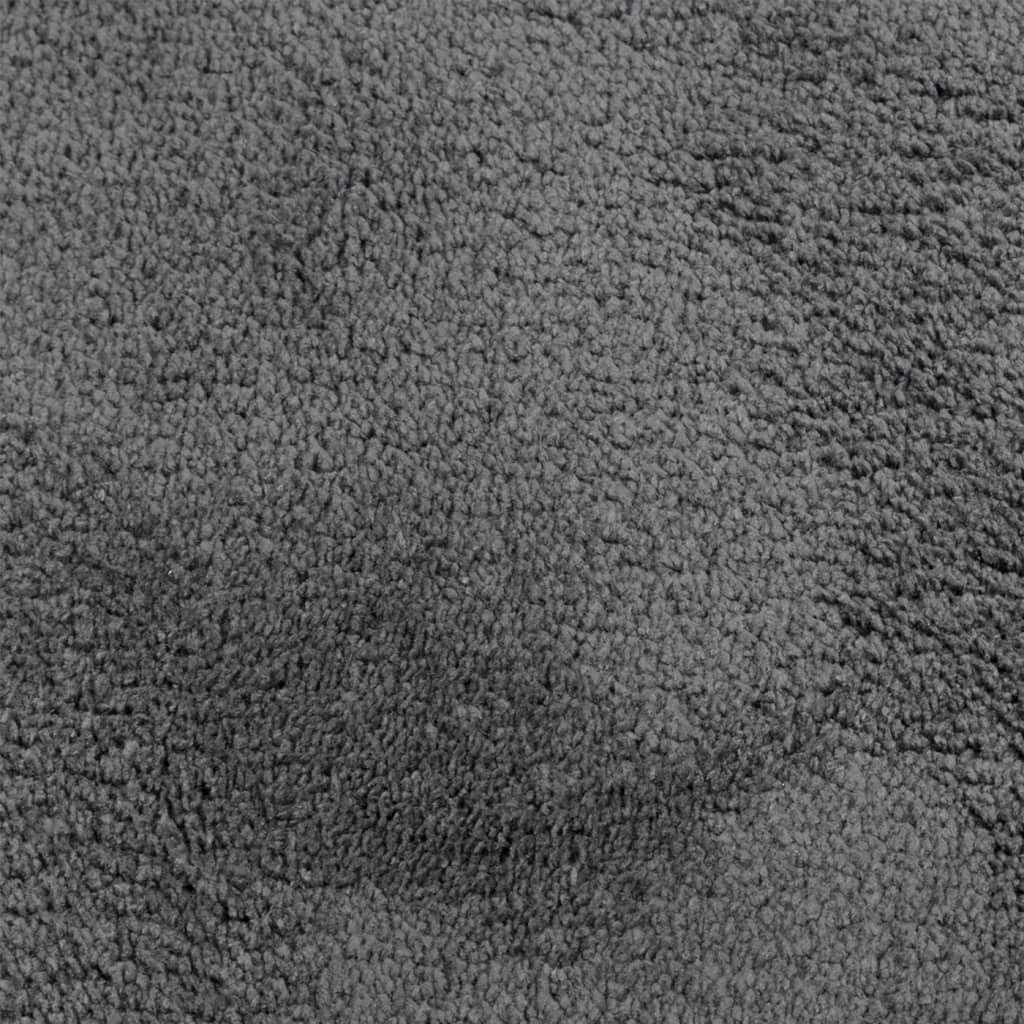 Teppich OVIEDO Kurzflor Anthrazit 120x120 cm