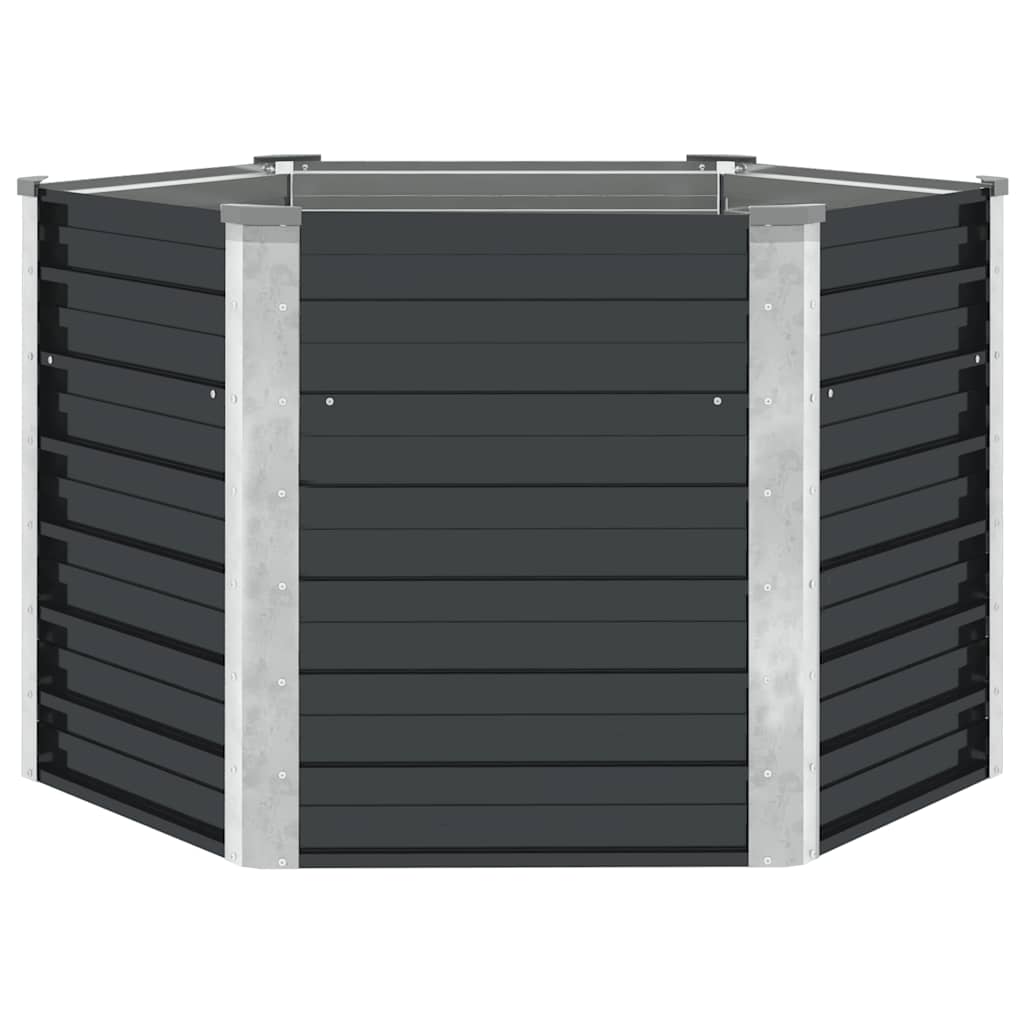 Garten-Hochbeet 129x45 cm Verzinkter Stahl Silber