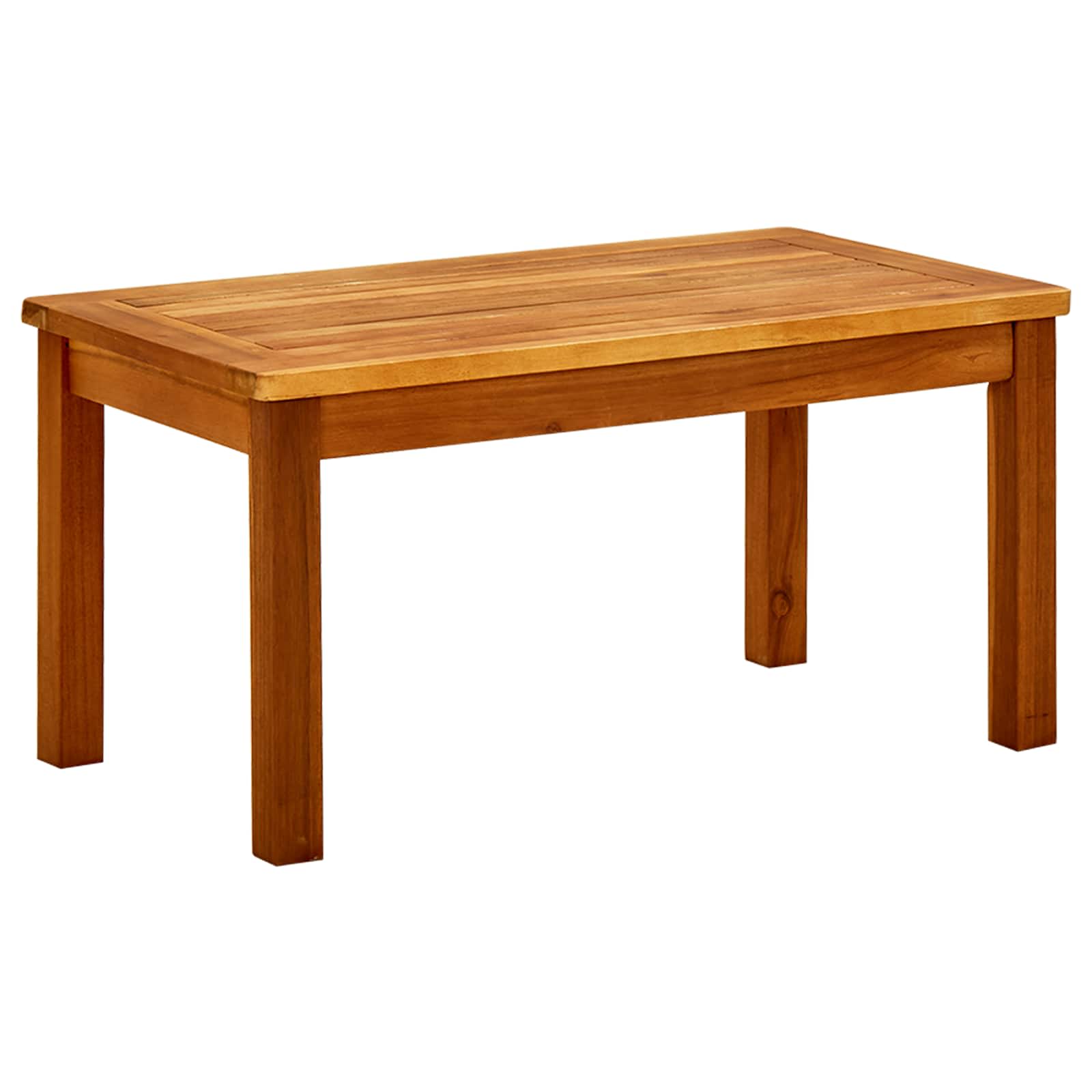 Couchtisch Helles Akazienholz 45 x 45 x 36 cm Massivholz Akazie