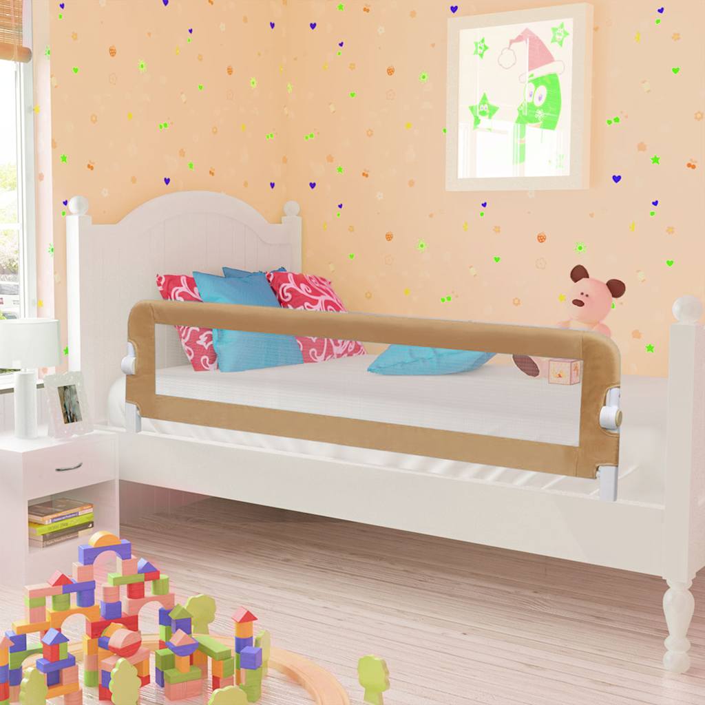 Kleinkind-Bettschutzgitter Taupe 102x42 cm Polyester