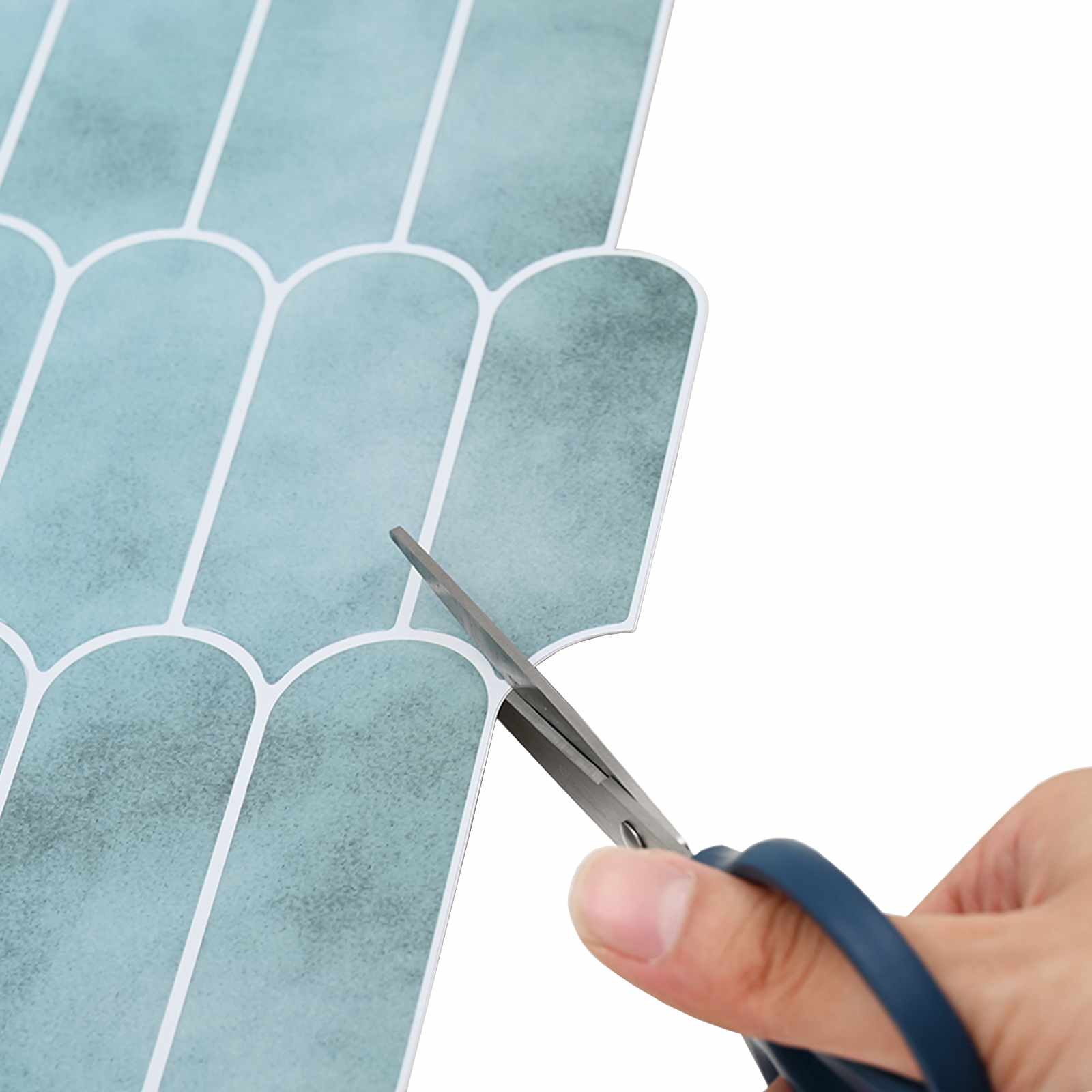 Federfliese 10 pcs Grau Marmor 30 x 30 cm Polyurethan und PET