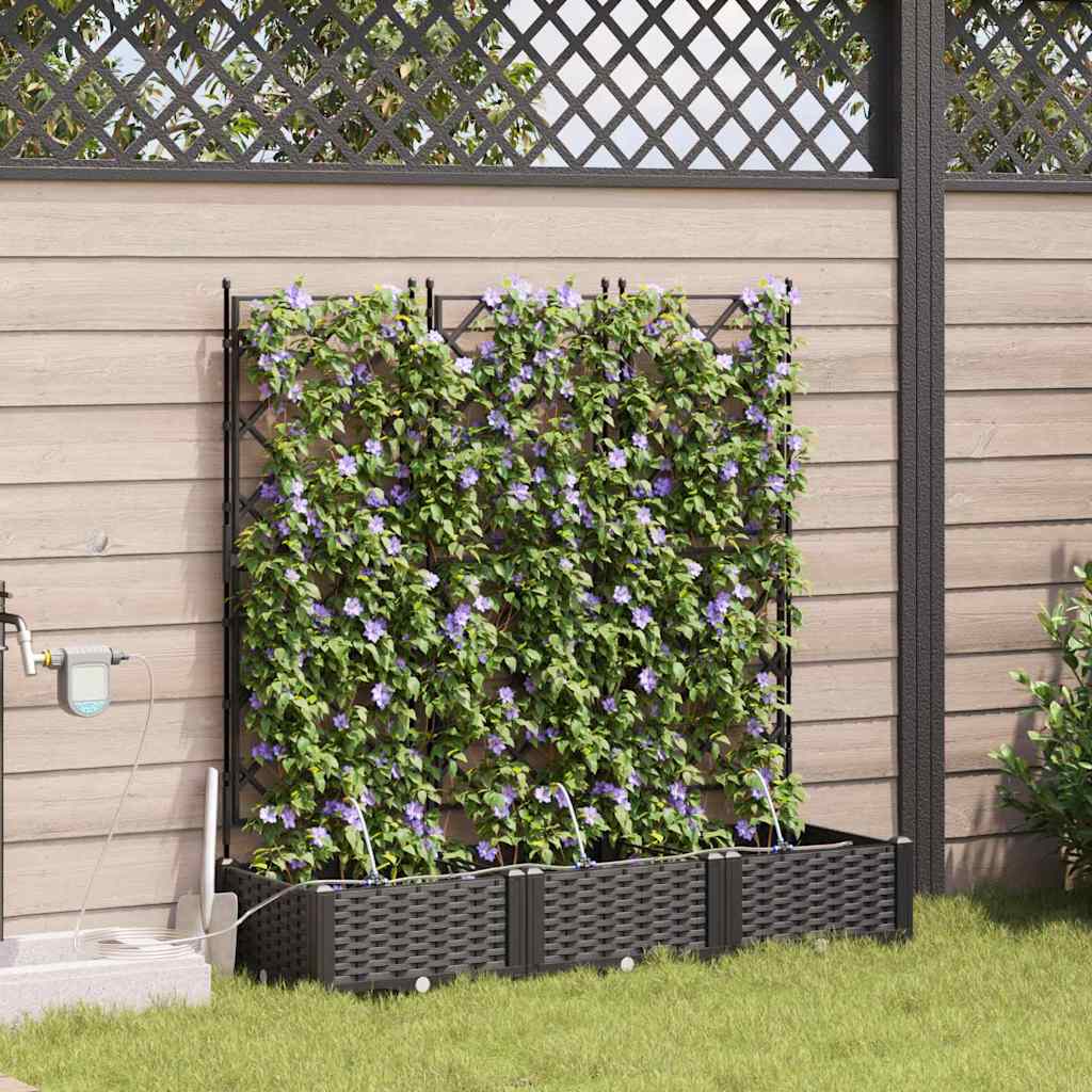 Garten-Pflanzgefäß 4 Stk. Braun 160 x 40 x 22 cm PP