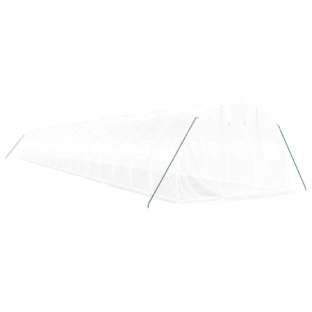 Gewächshaus mit Stahlrahmen Grün 48 m² 16x3x2 m