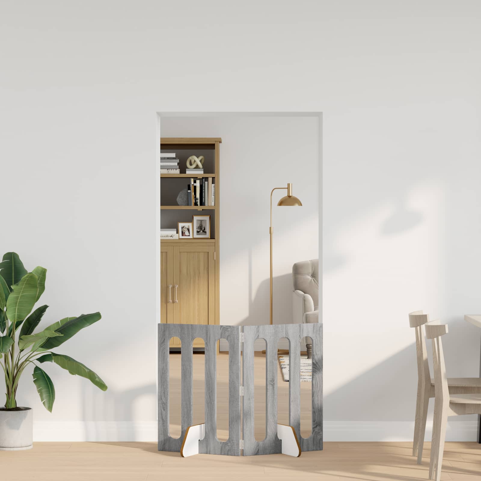 Faltbarer Haustierzaun 2 pcs Weiß 100,5 x 38 x 70 cm