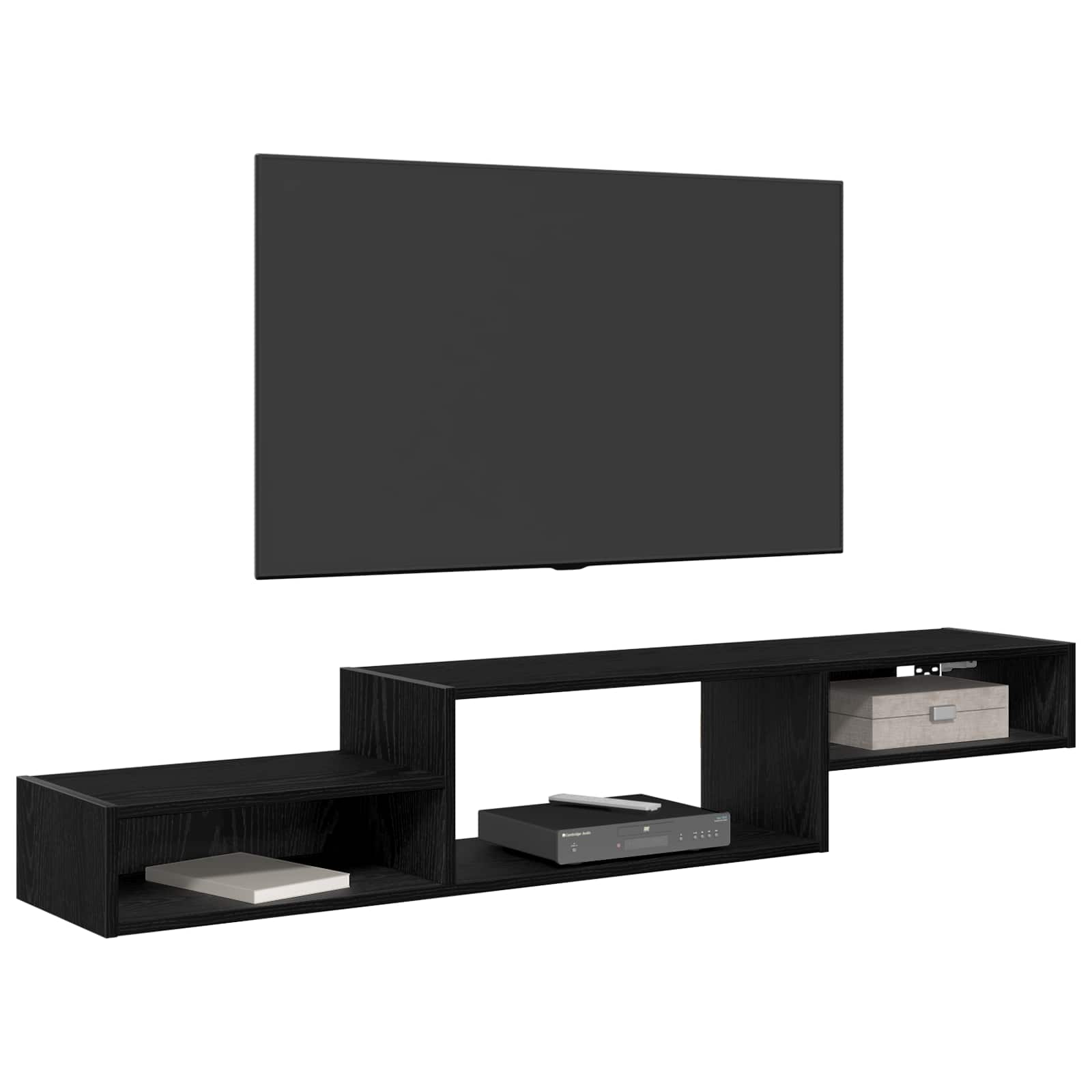 Wandmontierter TV-Schrank Wandhalterung Weiß 150 x 28 x 26 cm