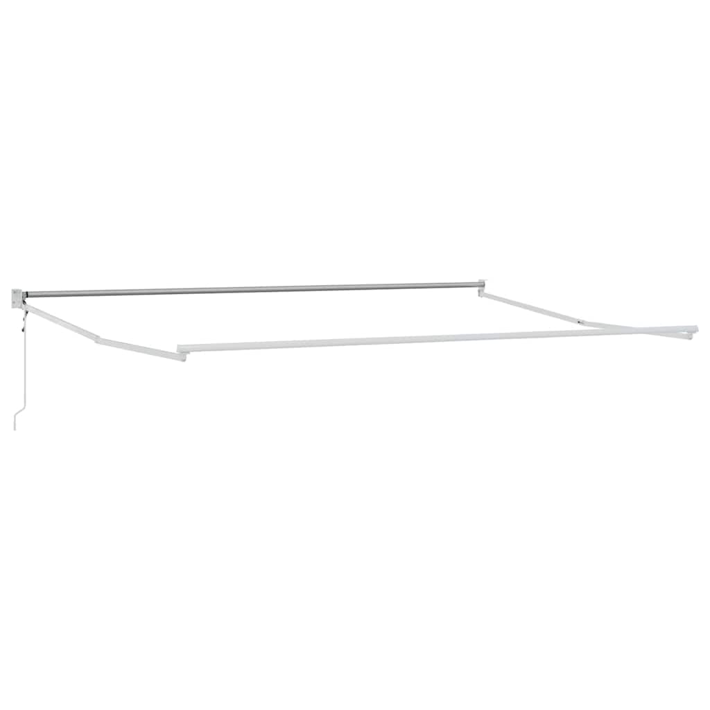 Ausziehbarer Sonnenschirmrahmen Weiß 300 x 250 cm Aluminium