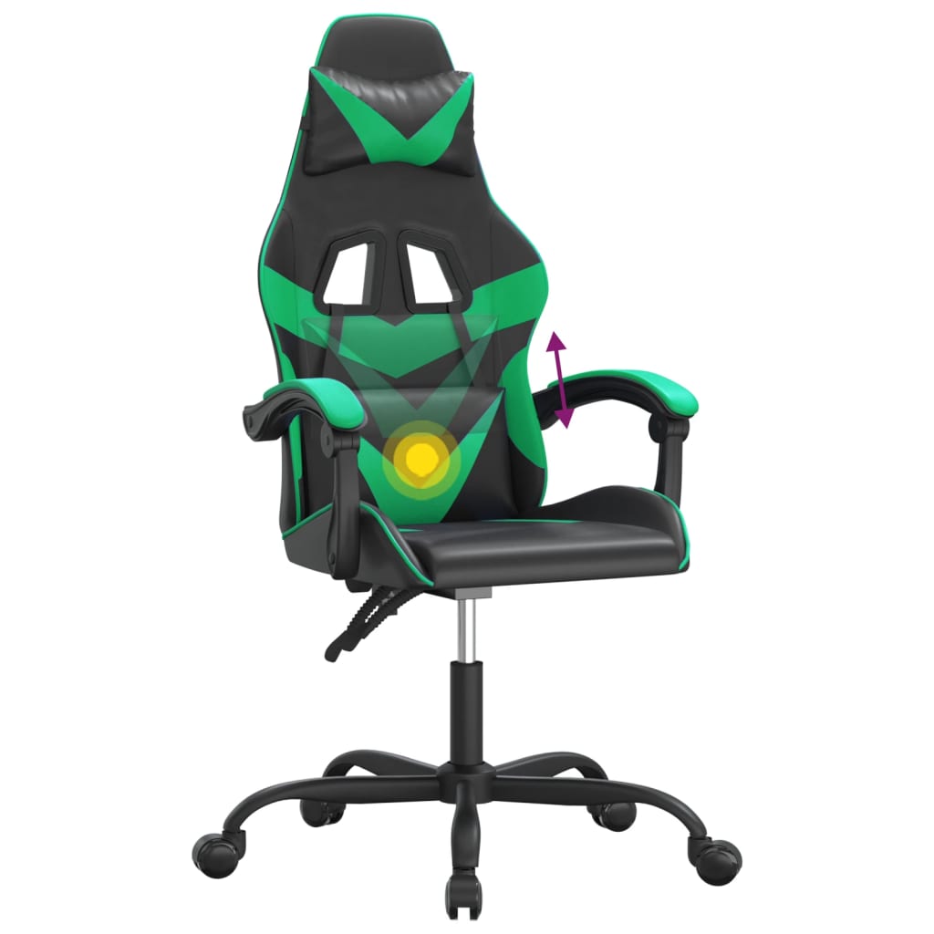 Gaming-Stuhl Drehbar Schwarz und Rot Kunstleder
