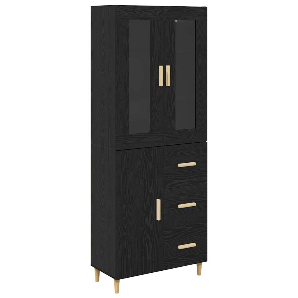 Highboard Altholz 69,5 x 34 x 180 cm Holzwerkstoff