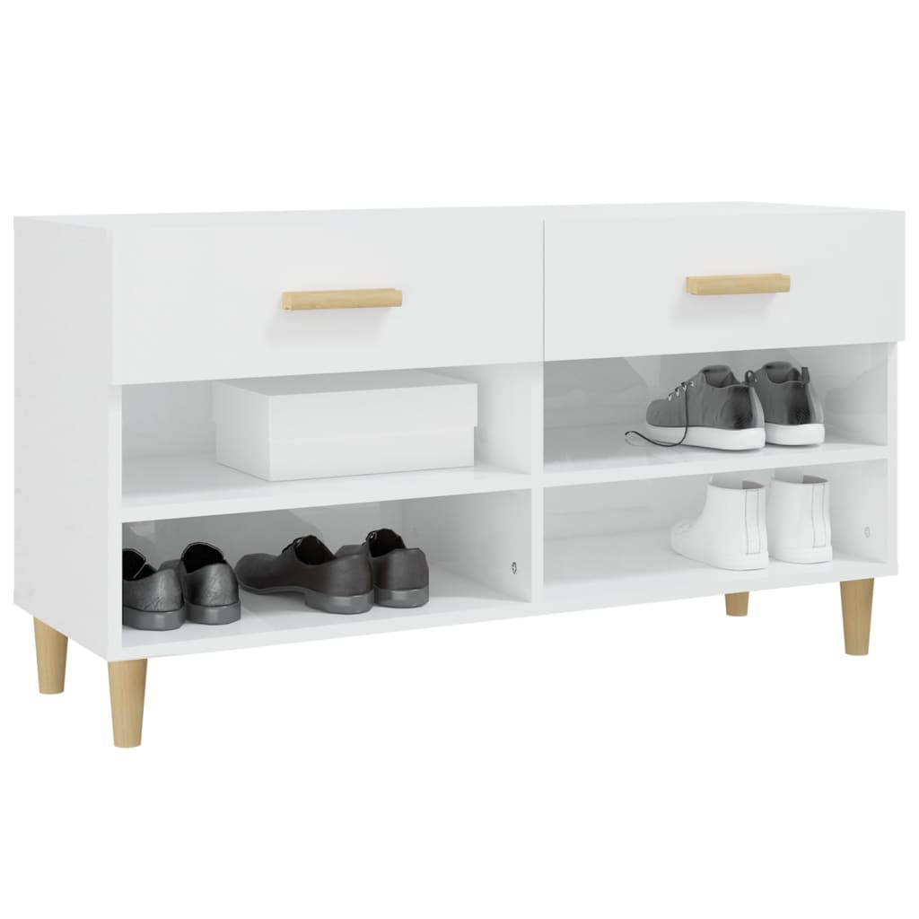 Schuhschrank Weiß 102x35x55 cm Holzwerkstoff