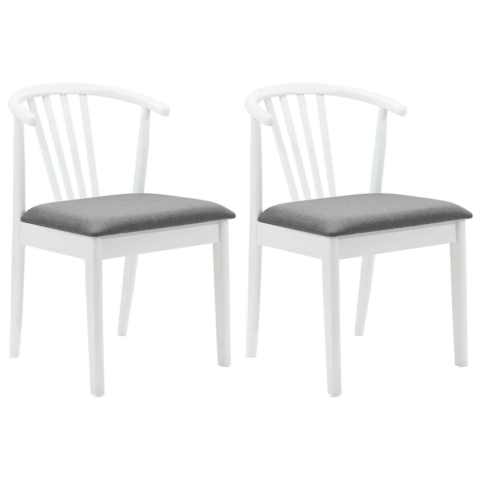 Esszimmerstuhl 2 pcs Hellbraun und hell Solides Gummiholz