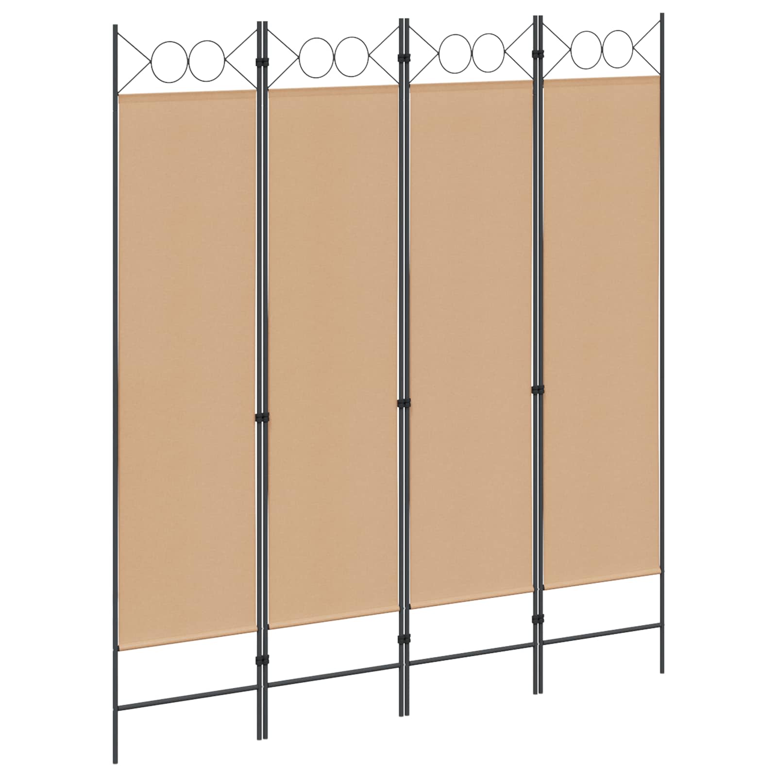 5-tlg. Raumteiler Anthrazit 200 x 180 cm