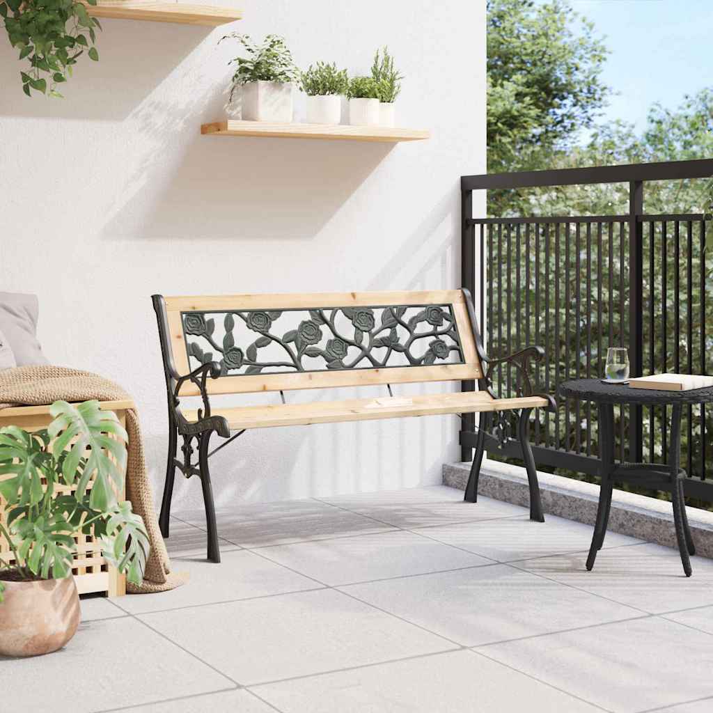 Gartenbank 122 cm Massivholz Tanne