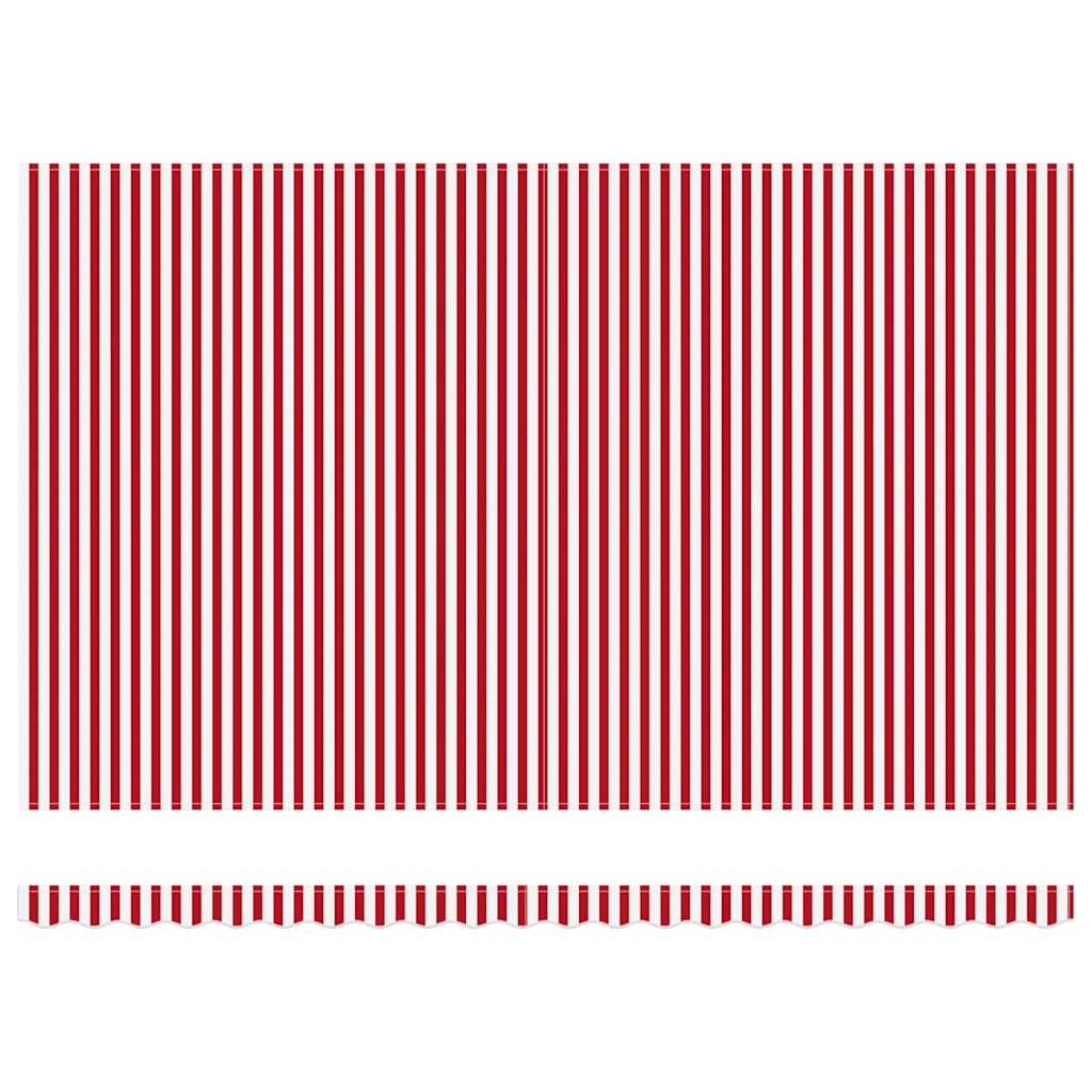 Markise Manuell Einziehbar mit LED 300x250 cm Blau und Weiß