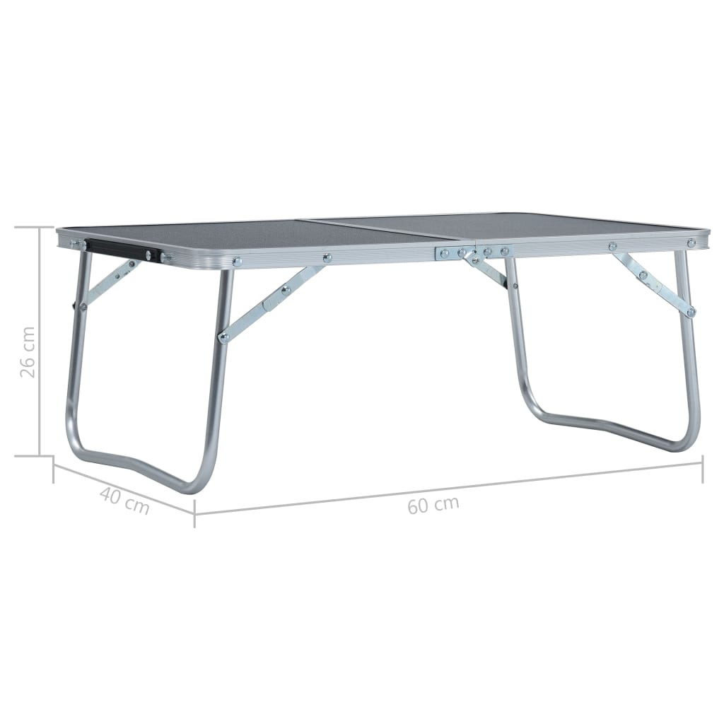 Klappbarer Campingtisch Weiß Aluminium 60 x 40 cm