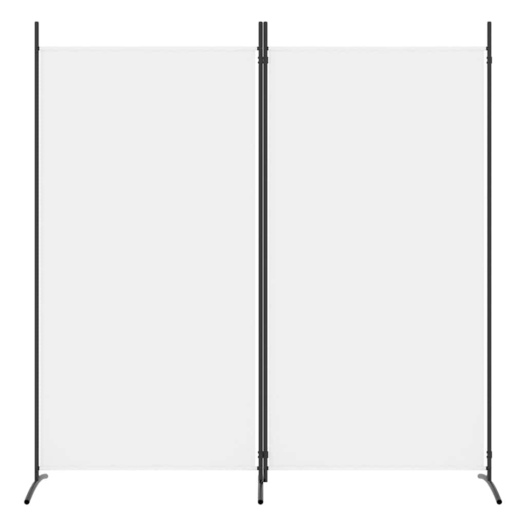 3-tlg. Raumteiler Weiß 260x180 cm Stoff