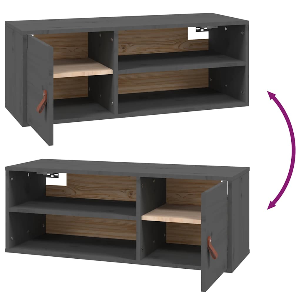 Wandschrank 80x30x30 cm Massivholz Kiefer