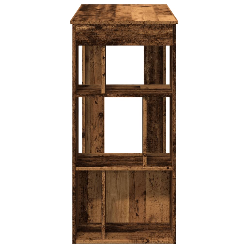 Bartisch Schwarz Eichen-Optik 102 x 50 x 103,5 cm Holzwerkstoff