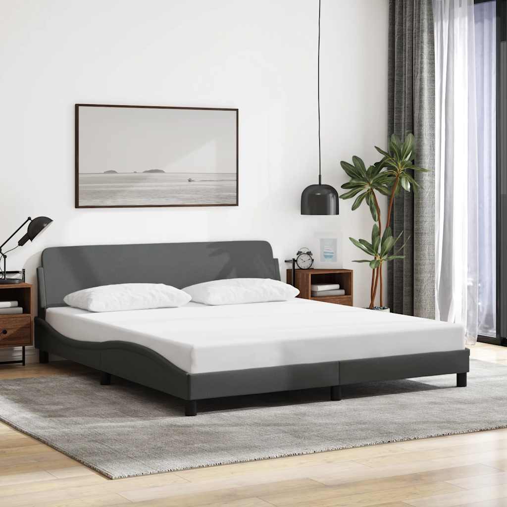 Bettgestell "Dover" Hellgrau 100x190 cm Stoff
