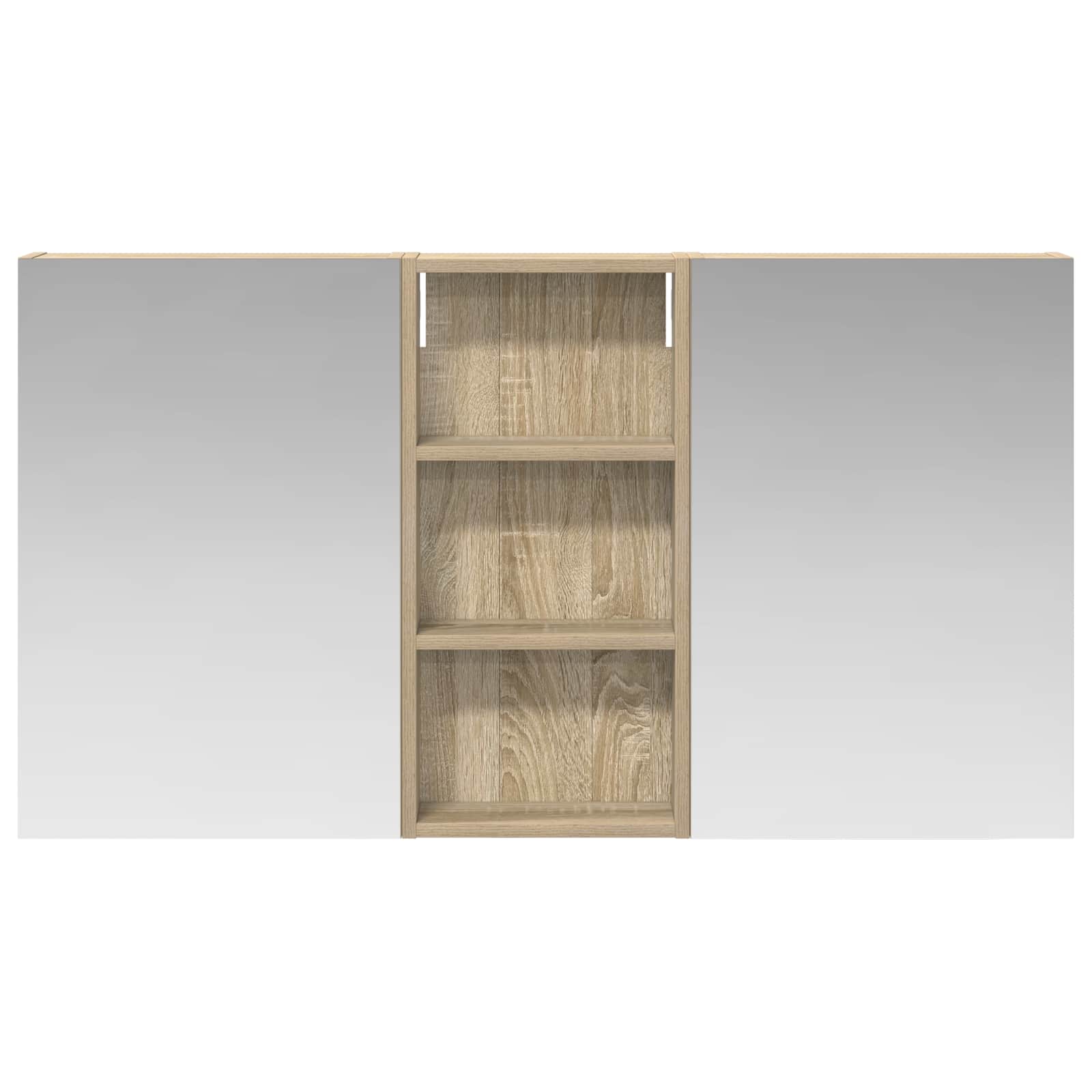 Badezimmerschrank-Set 3 pcs 80 x 10,5 x 50 cm Holzwerkstoff