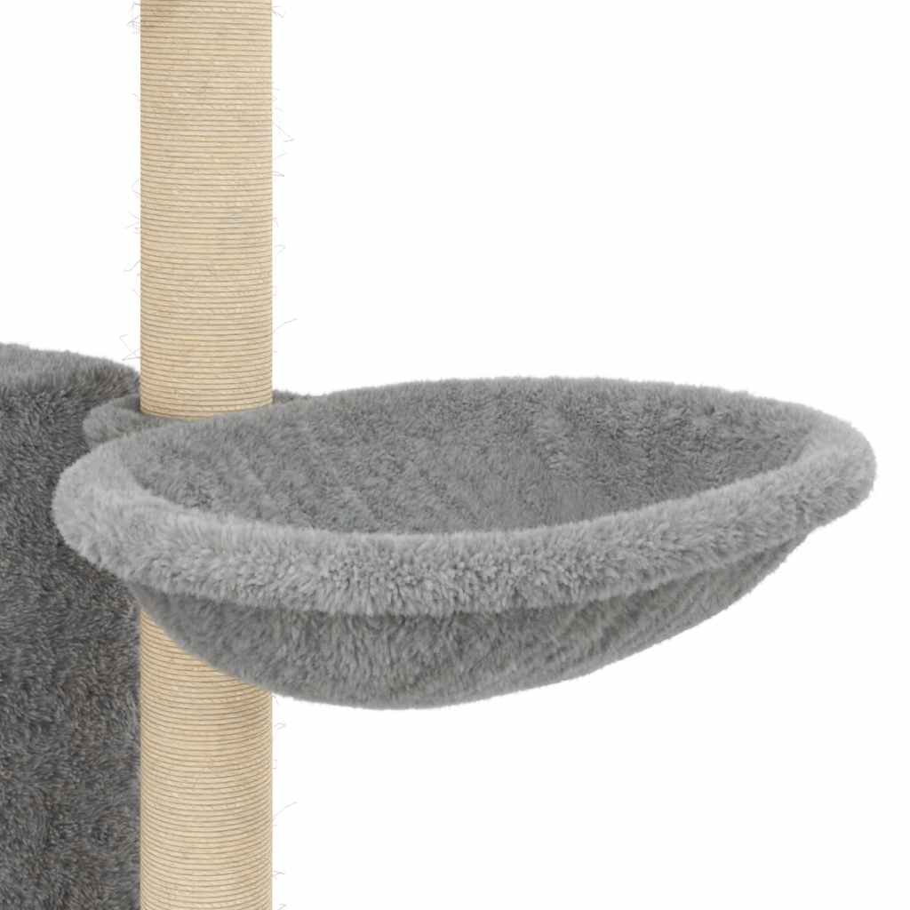 Kratzbaum mit Sisal-Kratzsäulen Creme 131 cm
