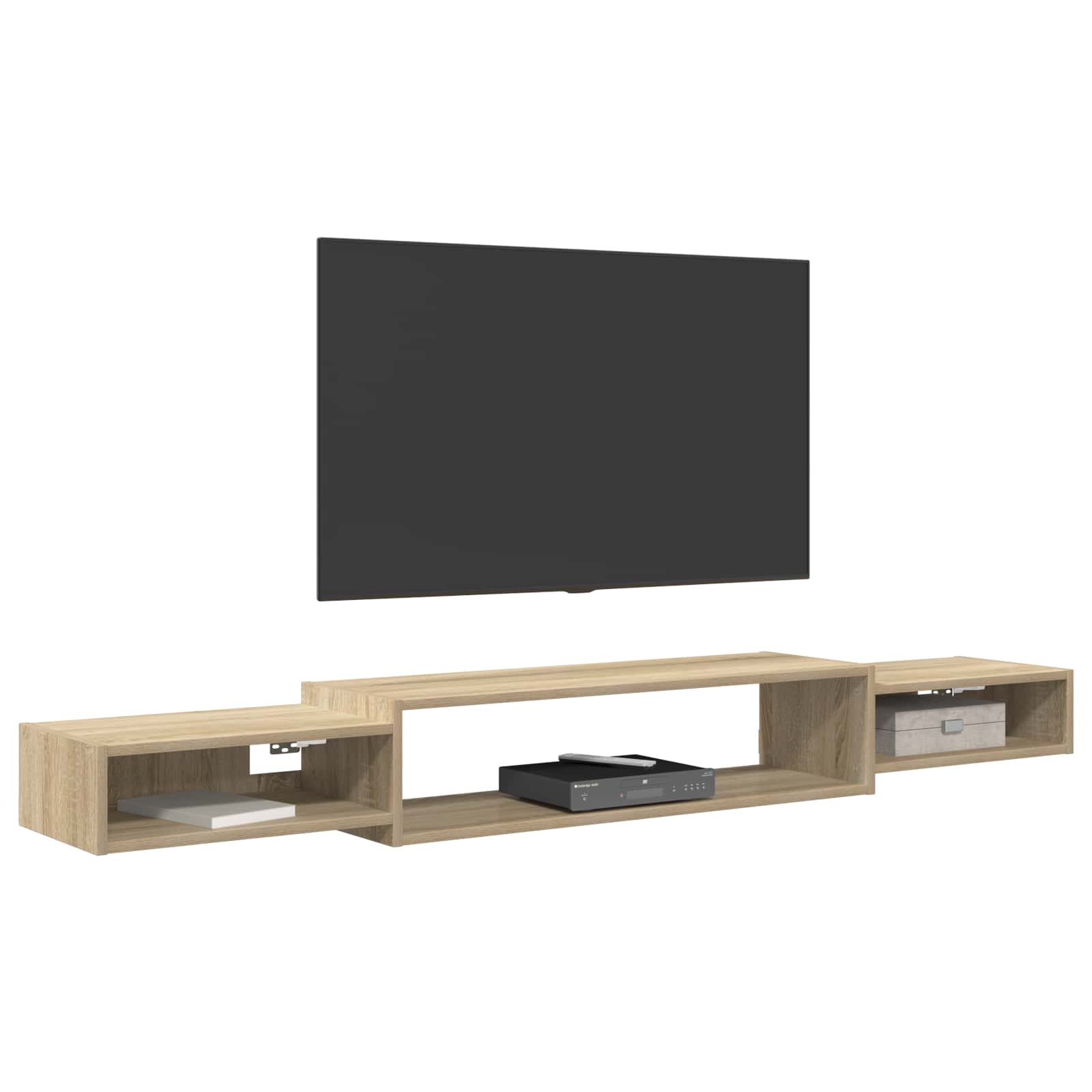 Wandmontierter TV-Schrank Wandhalterung Weiß 140 x 28 x 21 cm