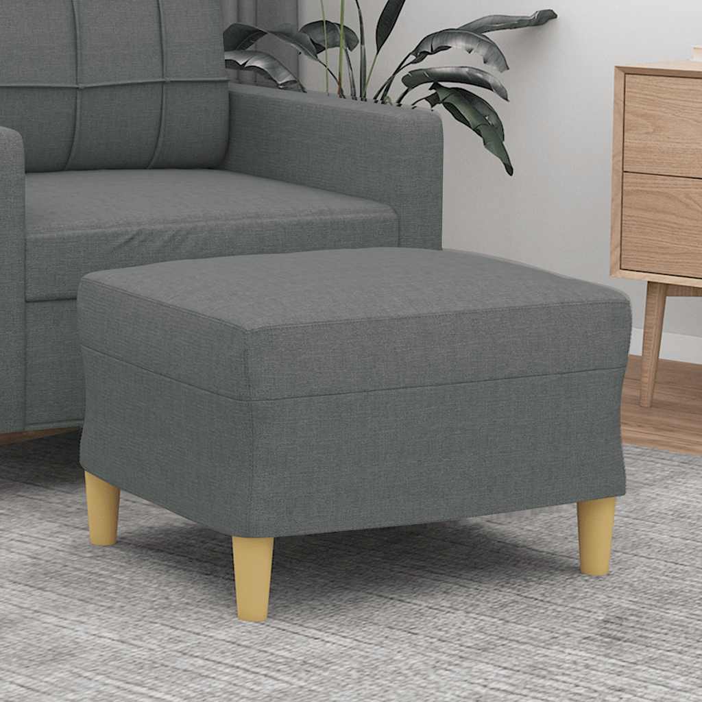 Fußhocker Hellgrau 60x50x41 cm Stoff