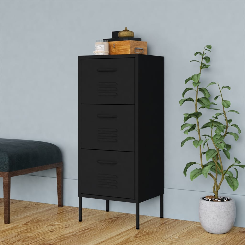 Beistellschrank Olivgrün 42,5x35x101,5 cm Stahl