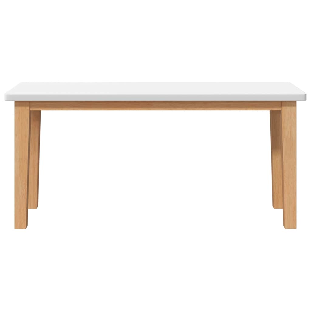Bank 90 cm Braun Massivholz Gummibaum