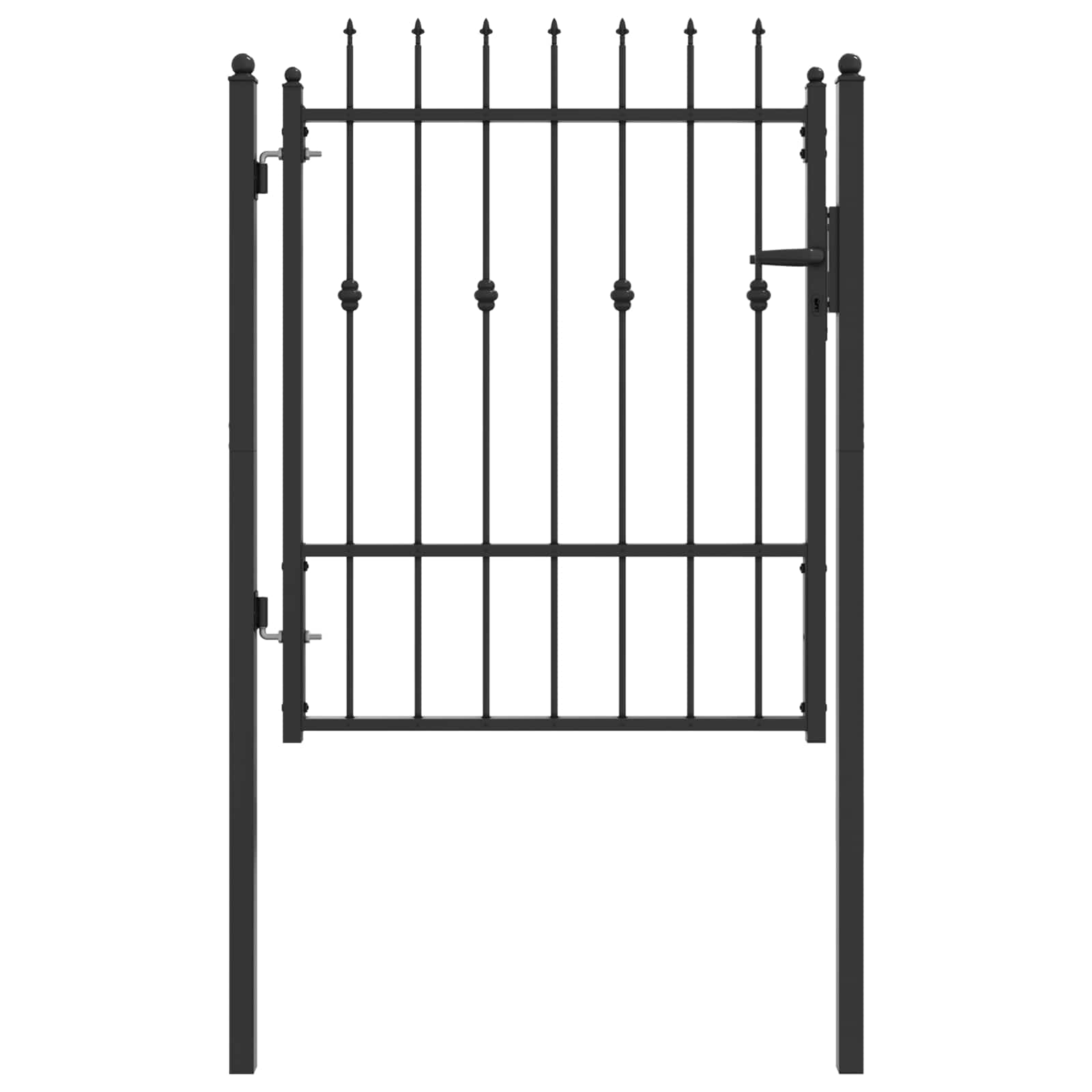 Zauntor HORST 100 x 75 cm Metall Schwarz Abschließbar