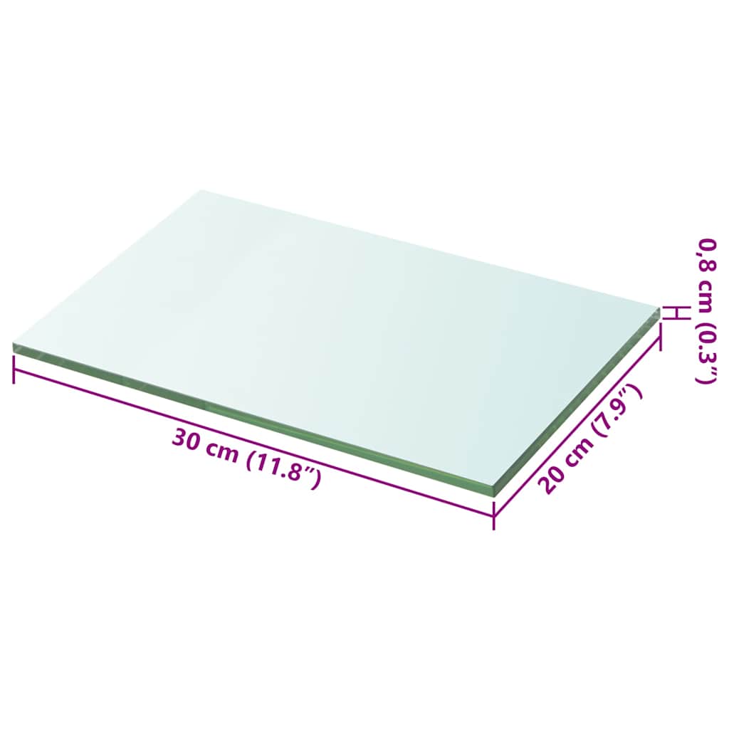 Regalboden Glas Transparent 20x12 cm