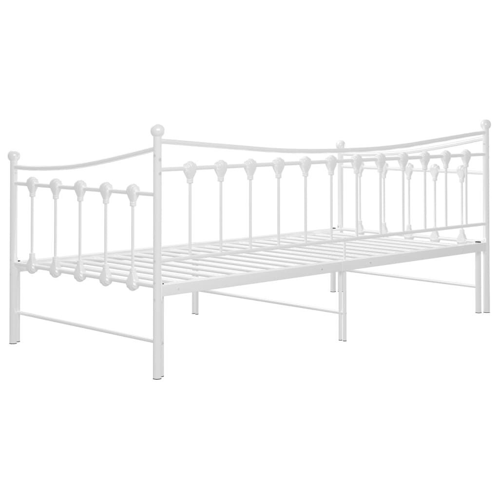 Ausziehsofa Bettgestell Schwarz Metall 90x200 cm