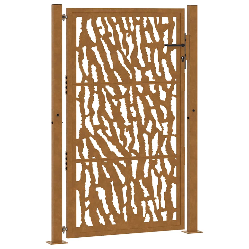 Gartentor Schwarz 100x100 cm Stahl Lichtdesign