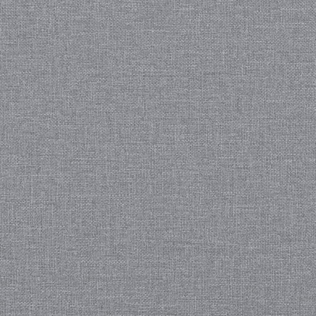 3-Sitzer-Sofa mit Hocker Braun 180 cm Stoff