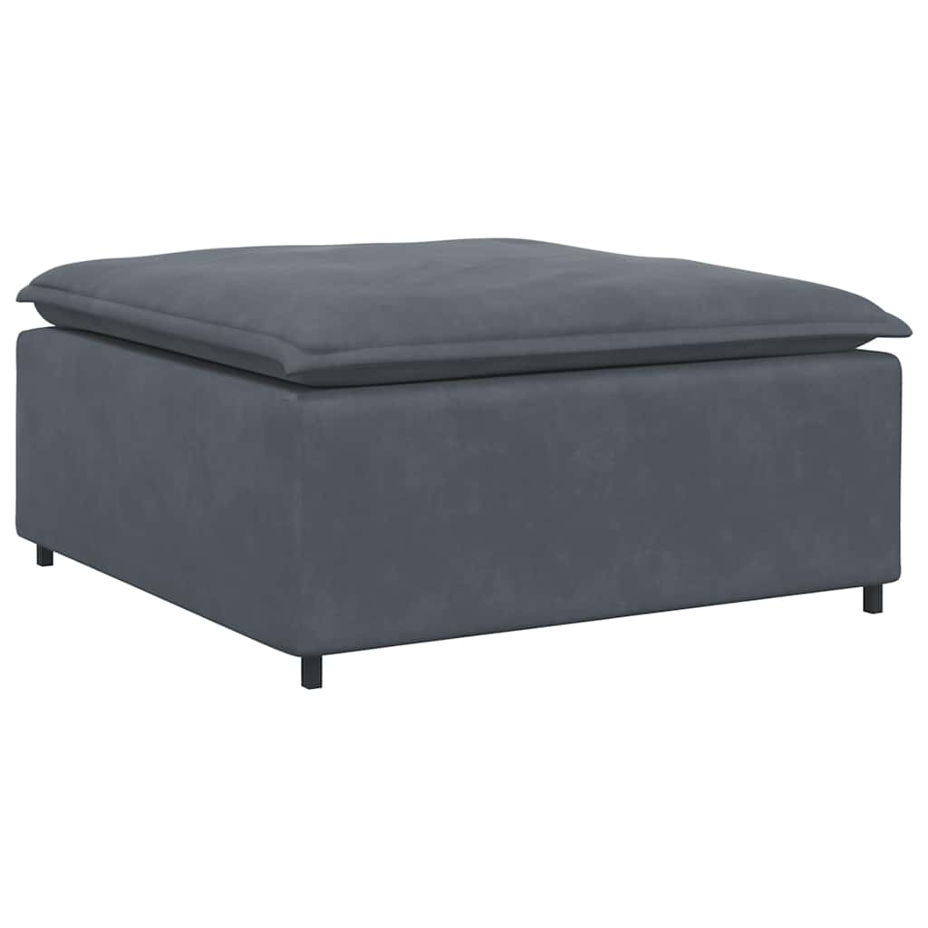 Modulares Sofa Endmodul mit Armlehne Kissen Blau 100 cm