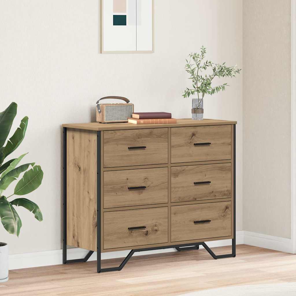 Kommode Schwarz 91x35,5x74,5 cm Holzwerkstoff