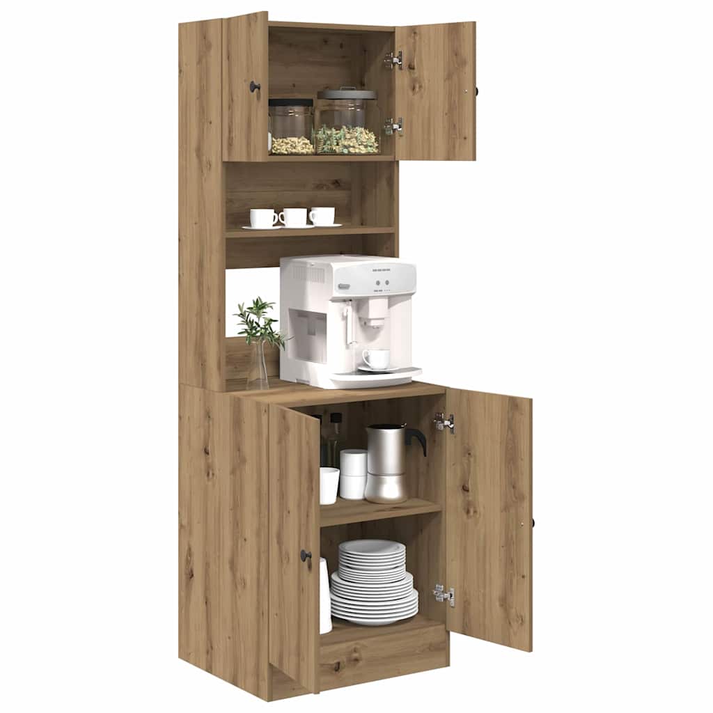 Küchenschrank Weiß 60x50x180 cm Holzwerkstoff